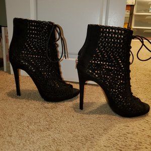 5" lace up heels